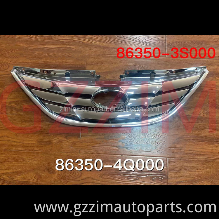 abs black grille middle grille front grille kit for 2011 Sonata 86350-3S000 86350-4Q000